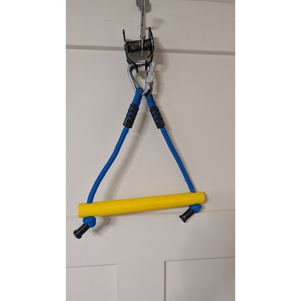 Trailblaze Slack Slider Kids One Size Blue Yellow Zipline Pulley Monkey Bar Used